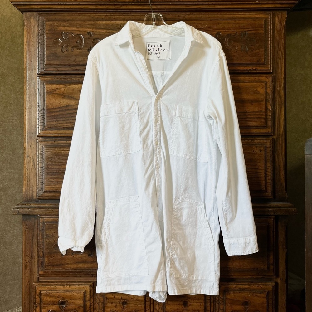 Frank & Eileen Ireland White Long Sleeve Romper with Pockets - Picture 3 of 8